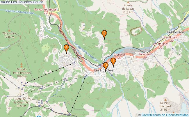 plan Vallée Les Houches Associations vallée Les Houches : 3 associations