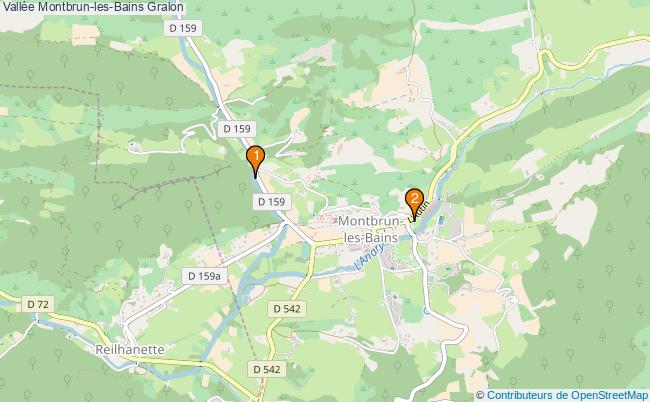 plan Vallée Montbrun-les-Bains Associations vallée Montbrun-les-Bains : 2 associations