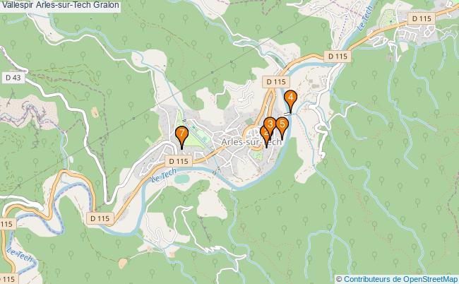 plan Vallespir Arles-sur-Tech Associations Vallespir Arles-sur-Tech : 8 associations
