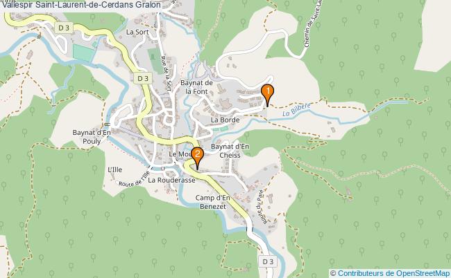 plan Vallespir Saint-Laurent-de-Cerdans Associations Vallespir Saint-Laurent-de-Cerdans : 2 associations