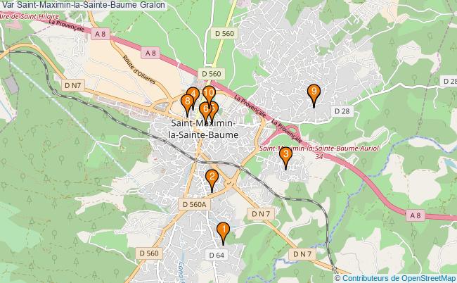 plan Var Saint-Maximin-la-Sainte-Baume Associations Var Saint-Maximin-la-Sainte-Baume : 11 associations