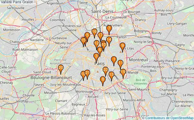 plan Variété Paris Associations variété Paris : 39 associations