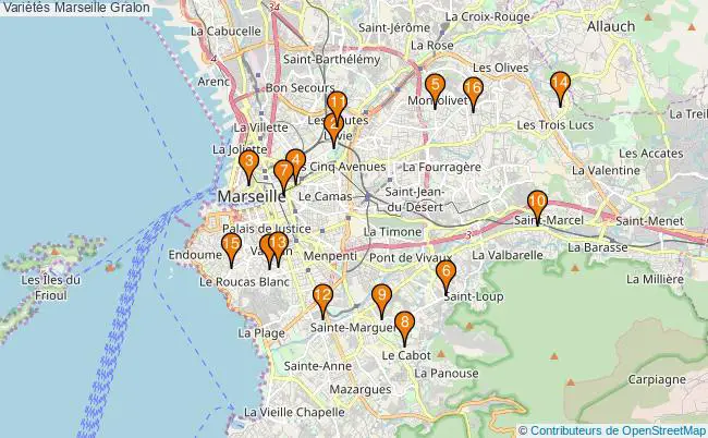 plan Variétés Marseille Associations variétés Marseille : 14 associations
