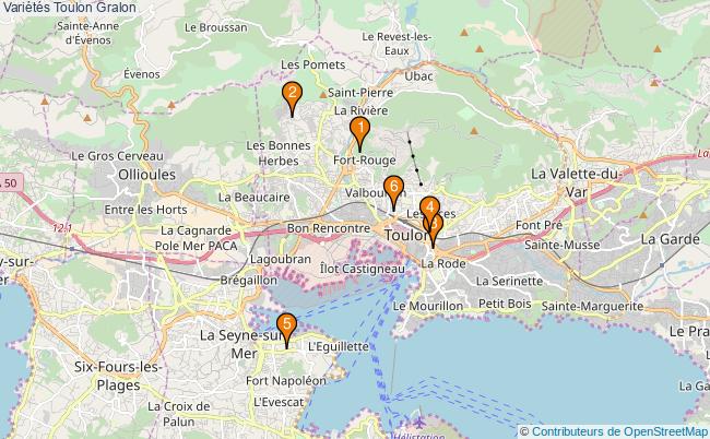 plan Variétés Toulon Associations variétés Toulon : 6 associations