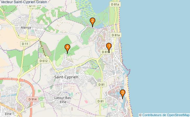 plan Vecteur Saint-Cyprien Associations vecteur Saint-Cyprien : 3 associations