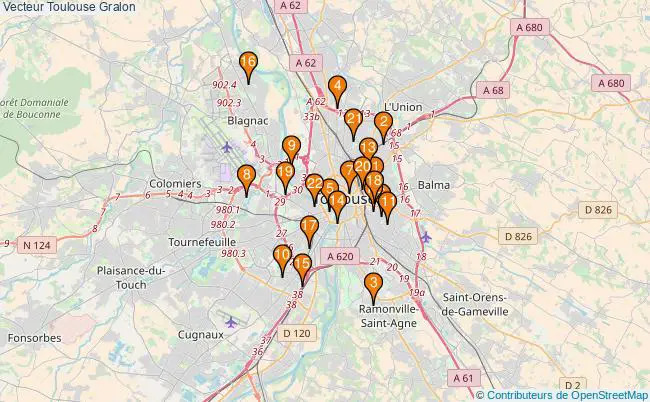 plan Vecteur Toulouse Associations vecteur Toulouse : 29 associations
