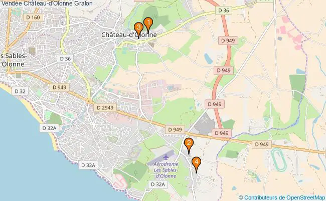 plan Vendée Château-d'Olonne Associations Vendée Château-d'Olonne : 4 associations