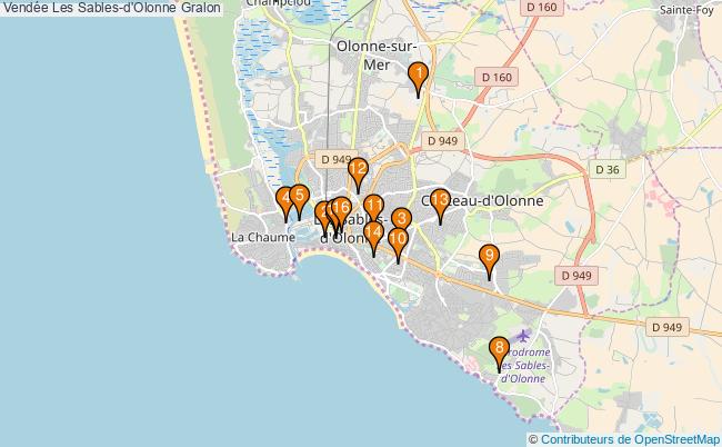 plan Vendée Les Sables-d'Olonne Associations Vendée Les Sables-d'Olonne : 27 associations