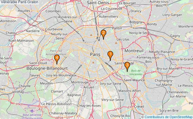 plan Vénérable Paris Associations vénérable Paris : 5 associations
