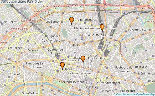 plan Vente aux enchères Paris Associations vente aux enchères Paris : 7 associations