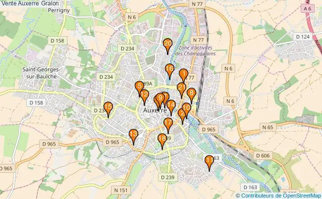 plan Vente Auxerre Associations Vente Auxerre : 20 associations