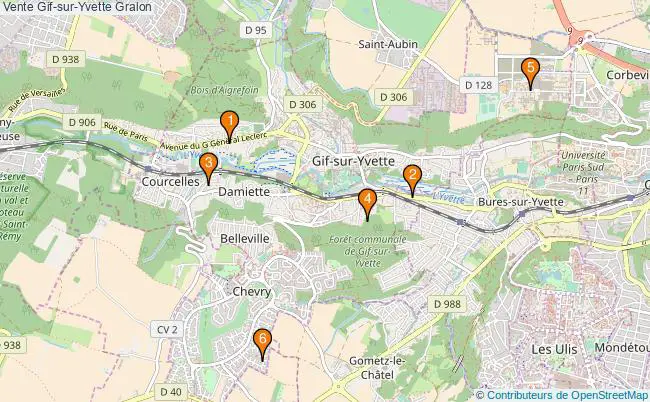 plan Vente Gif-sur-Yvette Associations Vente Gif-sur-Yvette : 6 associations