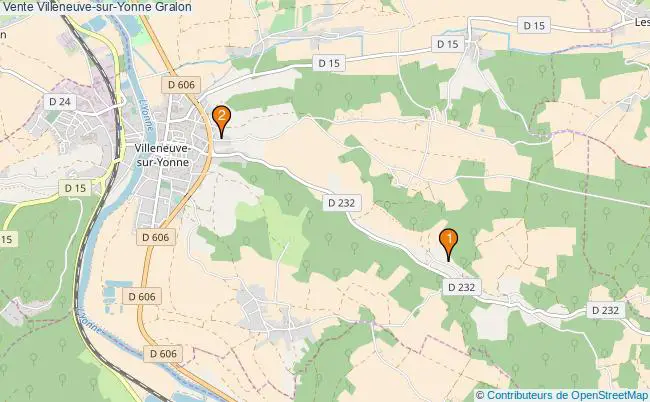 plan Vente Villeneuve-sur-Yonne Associations Vente Villeneuve-sur-Yonne : 3 associations