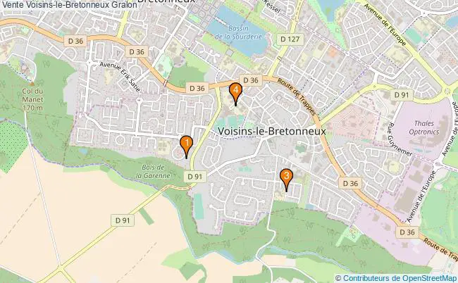 plan Vente Voisins-le-Bretonneux Associations Vente Voisins-le-Bretonneux : 5 associations