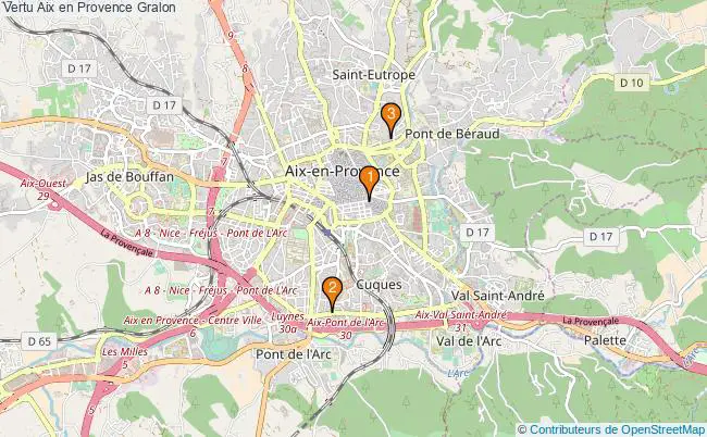 plan Vertu Aix en Provence Associations Vertu Aix en Provence : 3 associations