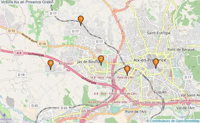 plan Victoire Aix en Provence Associations Victoire Aix en Provence : 5 associations