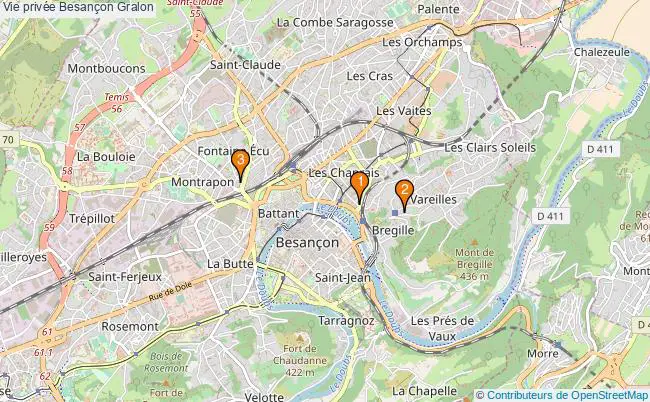 plan Vie privée Besançon Associations vie privée Besançon : 3 associations
