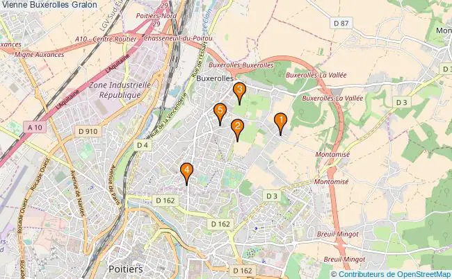 plan Vienne Buxerolles Associations vienne Buxerolles : 5 associations