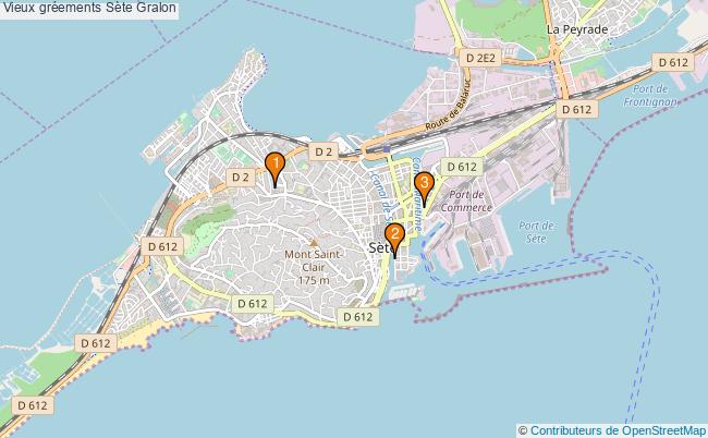 plan Vieux gréements Sète Associations vieux gréements Sète : 4 associations