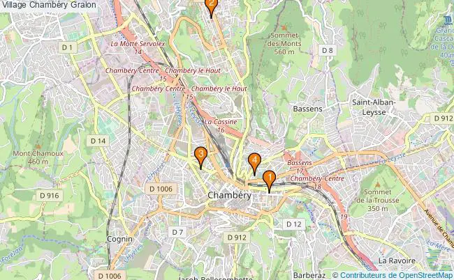 plan Village Chambéry Associations village Chambéry : 4 associations