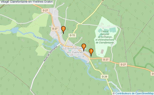 plan Village Clairefontaine-en-Yvelines Associations village Clairefontaine-en-Yvelines : 3 associations