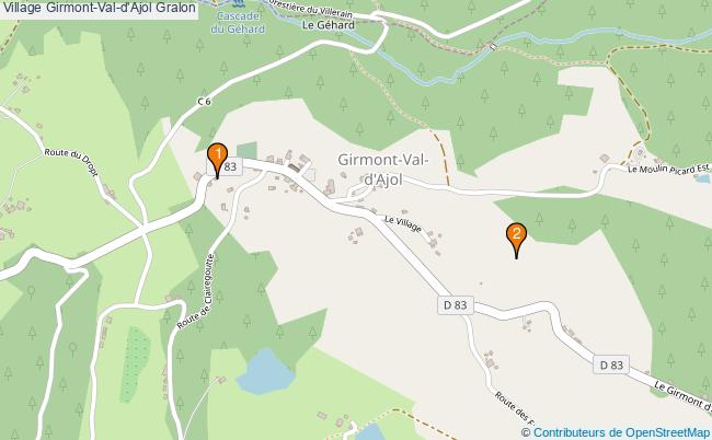plan Village Girmont-Val-d'Ajol Associations village Girmont-Val-d'Ajol : 2 associations