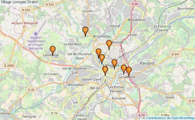 plan Village Limoges Associations village Limoges : 8 associations