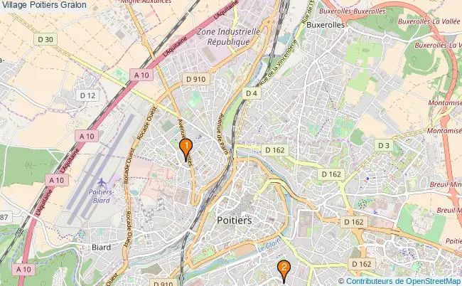 plan Village Poitiers Associations village Poitiers : 4 associations