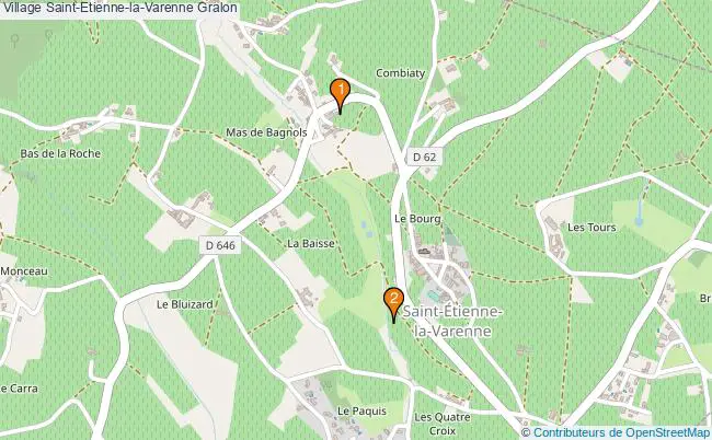 plan Village Saint-Etienne-la-Varenne Associations village Saint-Etienne-la-Varenne : 2 associations