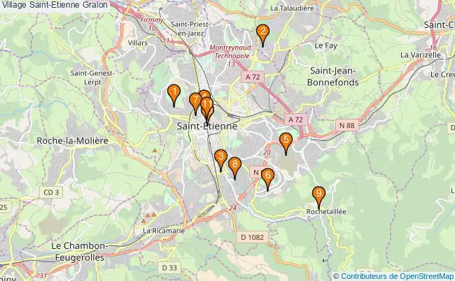 plan Village Saint-Etienne Associations village Saint-Etienne : 10 associations