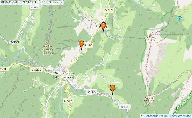 plan Village Saint-Pierre-d'Entremont Associations village Saint-Pierre-d'Entremont : 3 associations
