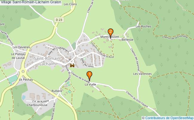 plan Village Saint-Romain-Lachalm Associations village Saint-Romain-Lachalm : 2 associations
