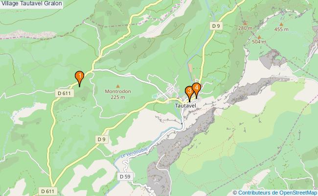 plan Village Tautavel Associations village Tautavel : 4 associations