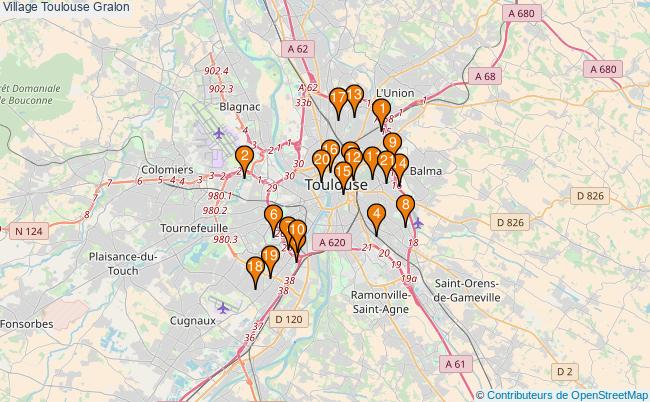plan Village Toulouse Associations village Toulouse : 25 associations