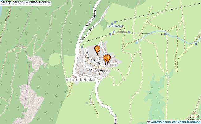 plan Village Villard-Reculas Associations village Villard-Reculas : 3 associations