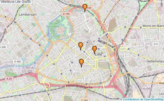 plan Villeneuve Lille Associations Villeneuve Lille : 6 associations