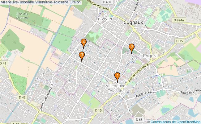 plan Villeneuve-Tolosane Villeneuve-Tolosane Associations Villeneuve-Tolosane Villeneuve-Tolosane : 3 associations