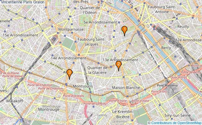 plan Vincentienne Paris Associations vincentienne Paris : 3 associations