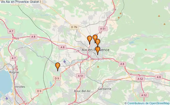 plan Vis Aix en Provence Associations Vis Aix en Provence : 4 associations