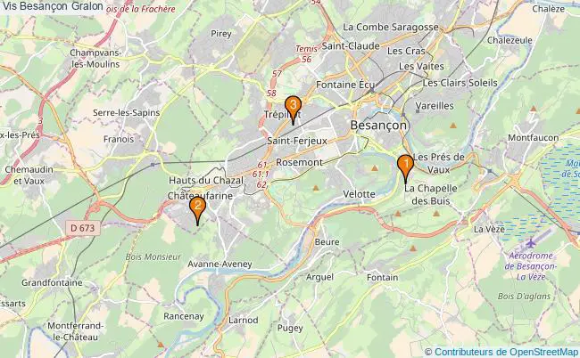 plan Vis Besançon Associations Vis Besançon : 3 associations