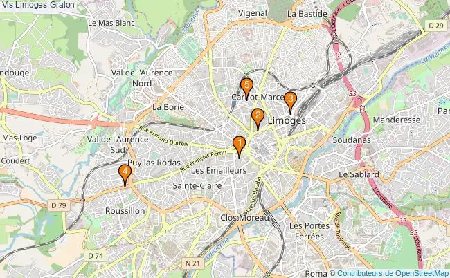 plan Vis Limoges Associations Vis Limoges : 5 associations