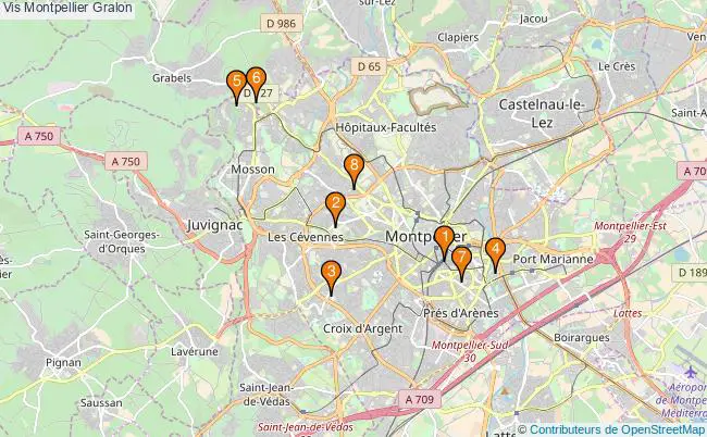 plan Vis Montpellier Associations Vis Montpellier : 11 associations