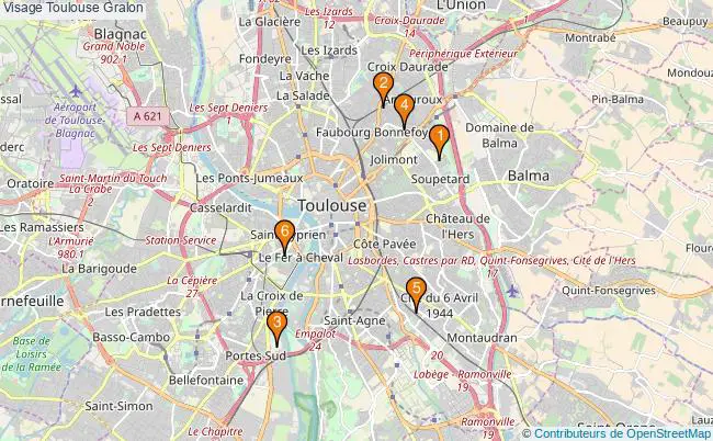 plan Visage Toulouse Associations Visage Toulouse : 7 associations