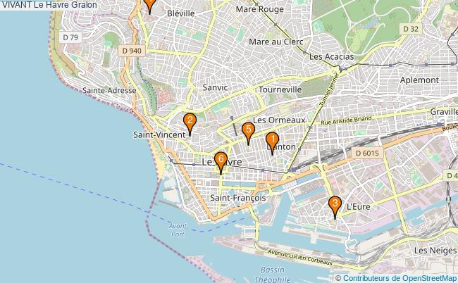 plan VIVANT Le Havre Associations VIVANT Le Havre : 6 associations