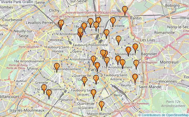 plan Vivante Paris Associations Vivante Paris : 132 associations