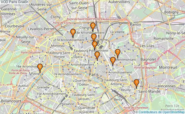 plan VOD Paris Associations VOD Paris : 8 associations