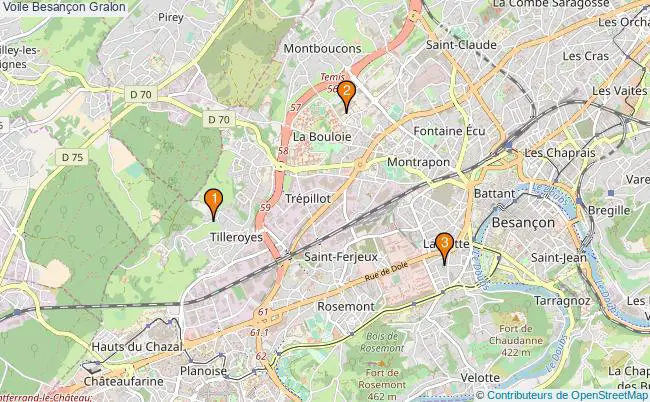 plan Voile Besançon Associations voile Besançon : 3 associations
