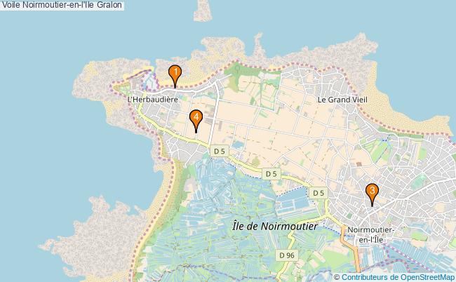 plan Voile Noirmoutier-en-l'Ile Associations voile Noirmoutier-en-l'Ile : 4 associations