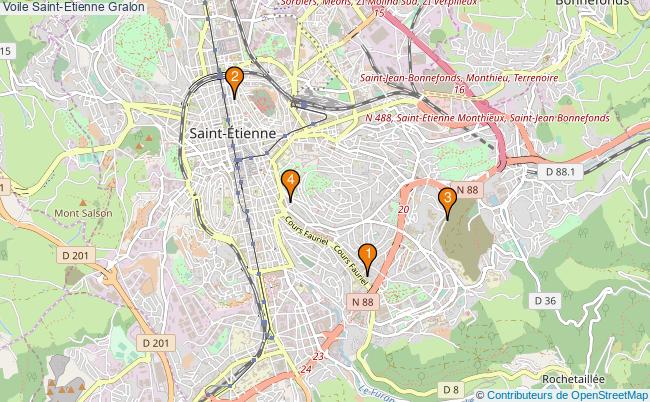 plan Voile Saint-Etienne Associations voile Saint-Etienne : 5 associations