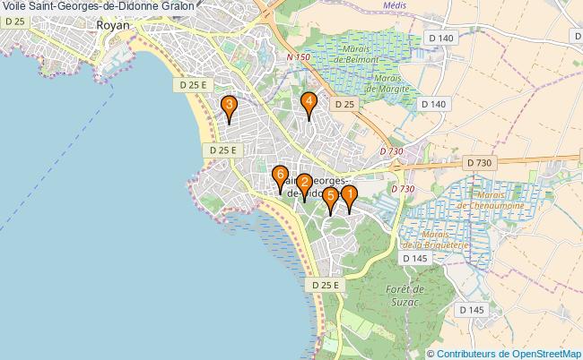 plan Voile Saint-Georges-de-Didonne Associations voile Saint-Georges-de-Didonne : 9 associations